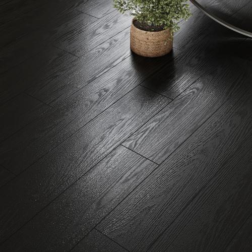 VEELIKE Black Vinyl Plank Flooring Peel and Stick Floor Tile Waterproof Wood Vinyl Floor Tiles with Low Gloss Finish 16-Pack 24 Sq. Ft. Adhesive Laminate Flooring For Bedroom Bathroom Kitchen 6''x36''