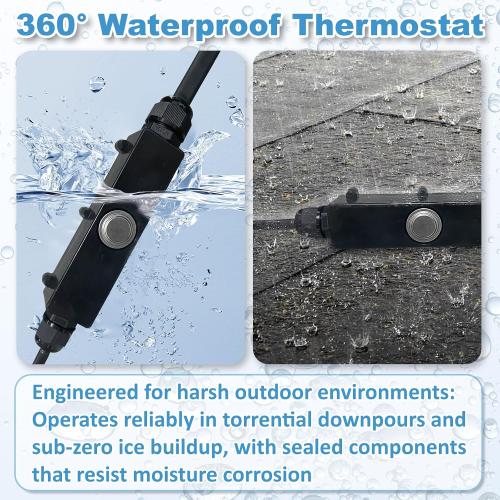 Cupohus Heated RV Water Hose 100FT x 5/8ID - Freeze Proof to -45℉, Self-Regulating, Safe for Drinking Water - Prevents Frozen & Burst Pipes for Winter Camping, Easy Setup, 110-120V
