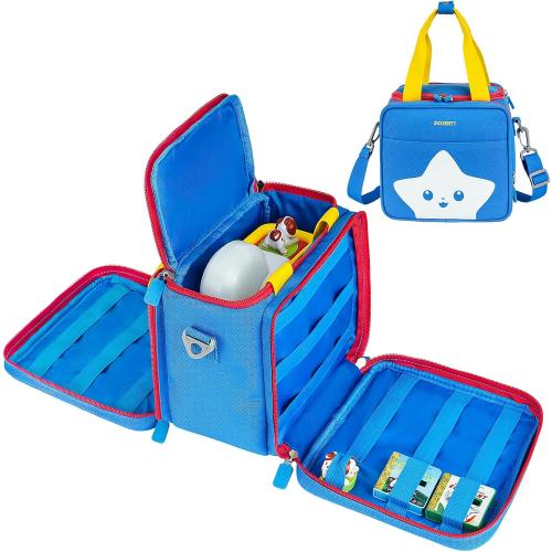 Carrying Case Compatible with Little Tikes Story Dream Machine Books Starter Set,Portable Storage Bag for Story Books and Character with Handle and Shoulder Strap,Case Only