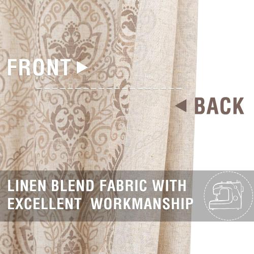 jinchan Faux Linen Tie up Valance for Windows 54 Inch Farmhouse Window Valance for Living Room Bathroom Light Blocking Rod Pocket Country Rustic Small Window Curtains Drapes 1 Panel Ivory
