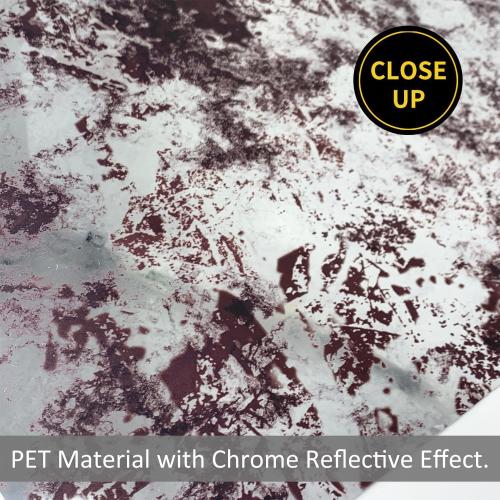 LiveInUrban Vintage Foxed Ancient Rust Antique Chrome Reflective Style Wallpaper, Grunge Peel and Stick Contact Paper for Wall Furniture Vanity Dresser Home Decor, 15.35x39.37