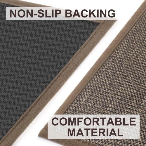 LEKEEPGO Door Mat 17x29, Non Slip Door Mat Indoor Entrance, Rubber Backing Indoor Door mats Washable Absorbent Low-Profile Doormat Front Entryway Entry Resist Dirt Inside Door Mats, Brown