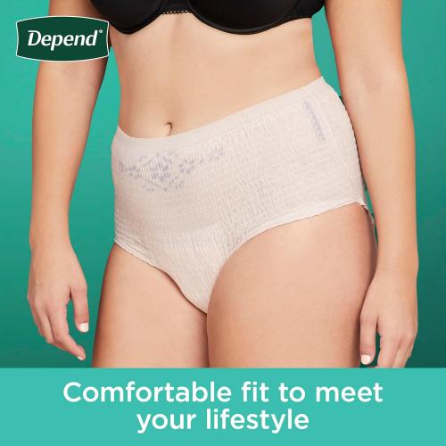 Set of 2 Depend Fresh Protection Adult Diapers, Incontinence & Postpartum Bladder Leak Underwear for Women, Disposable, Maximum, Extra-Large, Blush, 68 Count (2 Packs of 34), Packaging May Vary