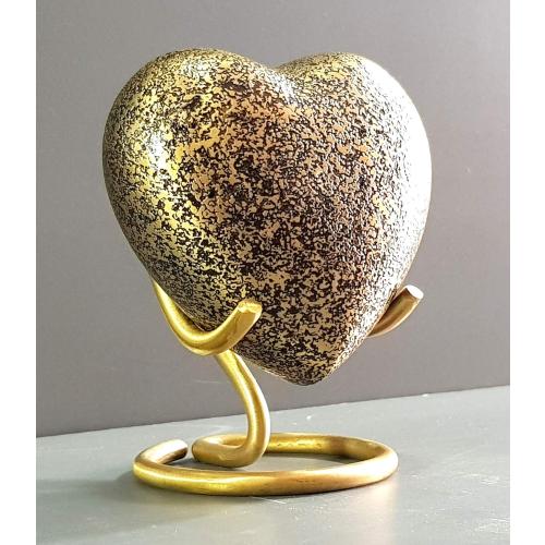 Esplanade Heart Shape Cremation Urn Memorial Container Jar Pot | Metal Urns | Memorial Keepsake Urns