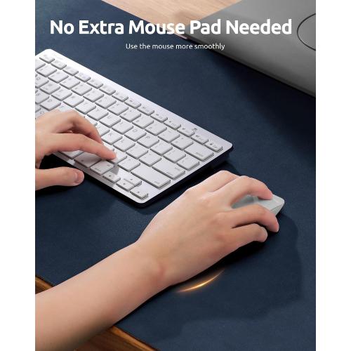 YSAGi Leather Desk Protector, Office Mat, Large Mouse Mat, Non-Slip PU Leather Blotter, Laptop Desk Mat, Waterproof Writing Pad for Office and Home (Dark Blue, 23.6 x 13.8)