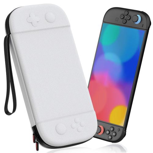 STARTRC GAMES Slim Carrying Case for Nintendo Switch 2 2025, Hard Shell Travel Case with 12 Game Card Slots, Portable Carry Bag for Switch 2 Console White