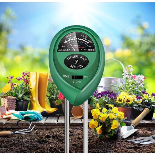 Soil Tester, Soil Moisture/PH/Light Meter Plant Soil Test Kit Indoor Outdoor Use, No Battery Needed Easy to Read Hygrometer Moisture Sensor Water Meter for Potted Plants Trees Lawn Farm Garden