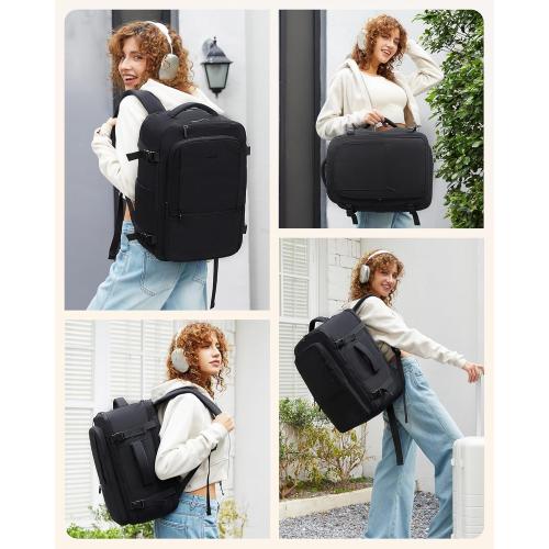 LOVEVOOK Travel Backpack for Women & Men, 40L Large Carry On Backpack Airline Approved, TSA Personal Item Weekender Bag, Water Resistant Laptop Backpack with 3 Packing Cubes for Travel Essentials