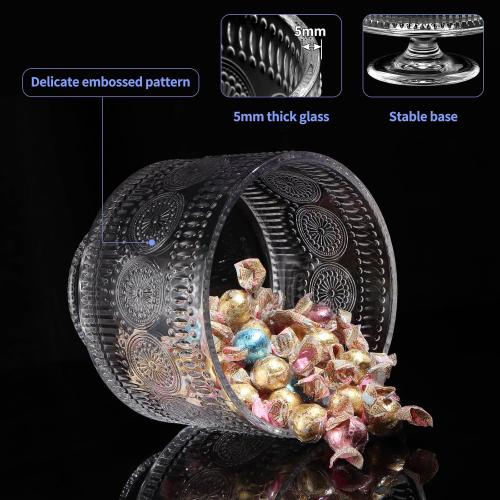 MOLIGOU Glass Trifle Bowl, 110 oz Trifle Bowl with Pedestal, Trifle Serving Dish for Layered Dessert, Fruit, Salad