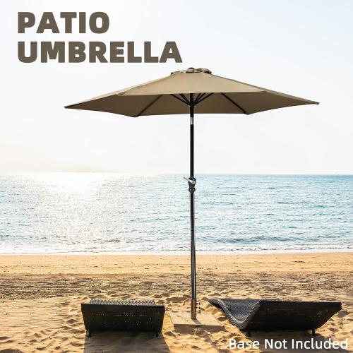 9FT Outdoor Patio Umbrella with Push Button Tilt and Crank