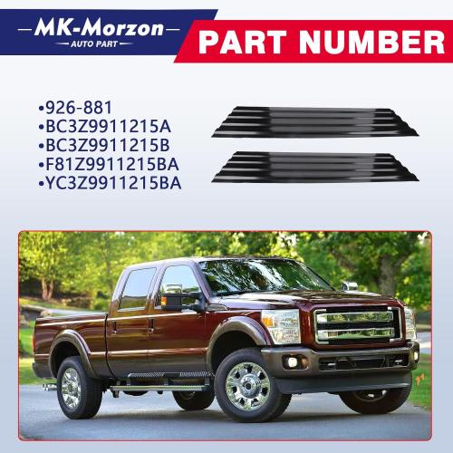 926-881 Black Weld-in Bed Floor Rust Repair Panel Compatible with Ford F-250 F-350 F-450 Super Duty Replaces# BC3Z9911215A BC3Z9911215B (2Pcs)