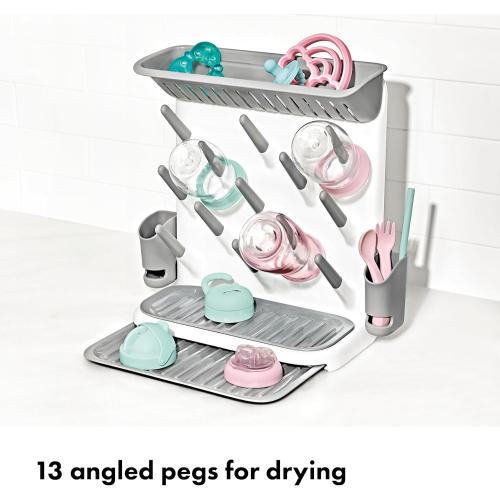 OXO Tot Expandable Baby Bottle Drying Rack, Space-Saving