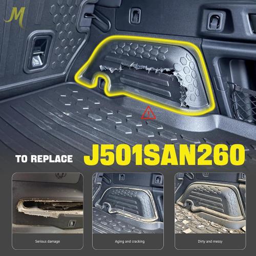 Color Black Cargo Side Protectors (2-Piece Set) - Exact Fit for Subaru Outback 2020 2021 2022 2023 2024 2025 Models - Heavy Duty Rubber Trunk Liner Replacement for OEM J501SAN260 - Interior Car Accessories