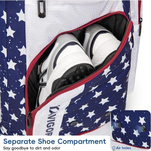 KAVIGOR Rolling Baseball Bag with Wheels, 60L Capacity Softball Bag Holds 4 Bats for Boys and Girls, Youth Equipment Bag with Shoe Compartment