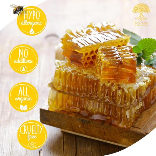 Eco Lux 8 Yellow Beeswax Blocks 100% Pure Natural Organic Bees Wax 6.5oz