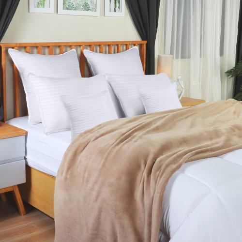 26 in.x 26 in Bedding Bed Pillows for Sleeping European Size (White), Set of 2, Down Alternative Pillow for Sleeping, Cooling Hotel Quality Pillow Set for Back, Stomach or Side Sleepers