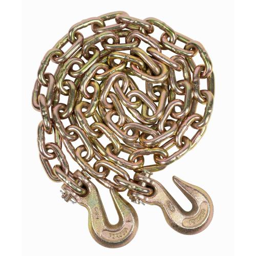 2Pack Mytee Products 3/8 Inch x 20 FT Grade 70 Binder Chain with Clevis Grab Hooks - G70 Transport Tow Chain - 6,600 Lbs Working Load Limit