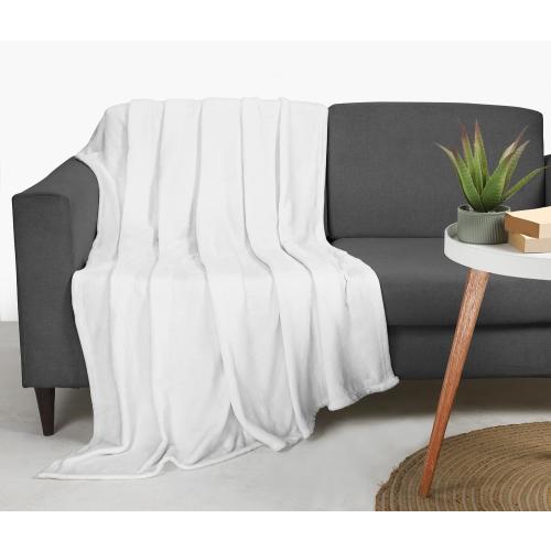 Utopia Bedding Fleece Blanket Throw Size White 300GSM Luxury Anti-Static Fuzzy Soft Microfiber Blanket for Couch, Sofa and Bed (60x50 Inch)