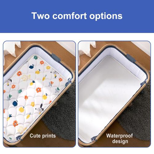 VIVIDVIBEBEARPAS Baby Bassinet Mattress 47 x 23.6 inches- Firm Support and Comfort Premium Foam,Noiseless and Odorless,Hypoallergenic Small Crib Mattress, Fits Moses Basket