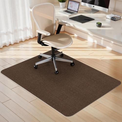 Sycoodeal Office Chair Mat for Hardwood Floor,Slip Resistant Floor Mat for Office Computer Gaming Chair,Heavy Duty Floor Protector for Rolling Chairs,Easy to Clean,Coffee(36x48)