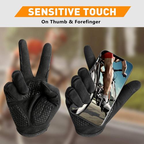 Size L Full Fingers Workout Gloves for Women & Men - Gym Gloves with Extra Grip Foam Padding & Anti-Slip for Fitness, Training & Cycling