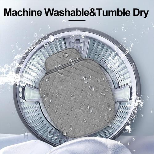 surpassme 2 Comfortable Car Seat Covers Universal Front Seat Coves for Car Accessories with Storage Pockets, Padded Car Interior Covers for Automotive, SUV, Truck, and Van (Grey)