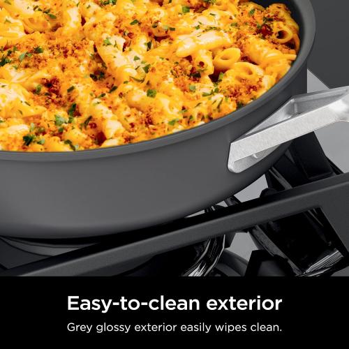 Ninja Pots and Pans Set Non Stick | Comfort Grip 10-Piece Cookware Set with NeverStick | Frying Pan, Sauce Pan With Lid, Stock Pot with Lid, Nonstick, Dishwasher Safe, Oven Safe to 400°F, CW69010‼️Light dirt‼️