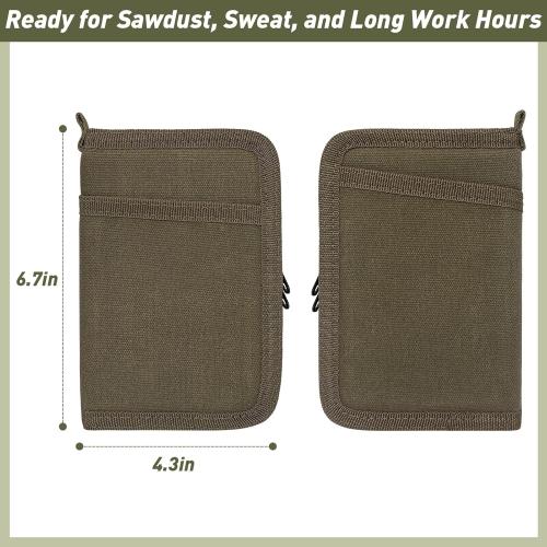 Journal Cover for Field Notes & Moleskine Cahier with YKK Zipper, 3.5x5.5 Waxed Canvas Notebook Cover with Pen Holder, Water Resistant Travel Planner Cover for Daily Use