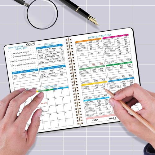Budget Planner - Monthly Bill Organizer with Expense Saving Debt Notebook to to Take Control of Your Money, Undated Financial Planner/Budget Book, Start Anytime, A5(8.6x5.9 inches),100gsm Paper