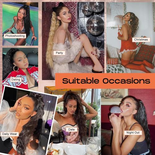 SEIKEA 18 Ponytail Synthetic Hairpiece for Women Silver Mist Grey