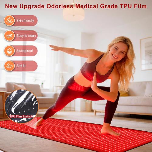 Full Body Red Light Therapy Mat, Large Size Red Light Therapy for Body 660 & 850nm Dual Wavelength Red Light Blanket, Birthday Christmas Gifts for Women Men Mom Dad Father Lover 76.8x33.4