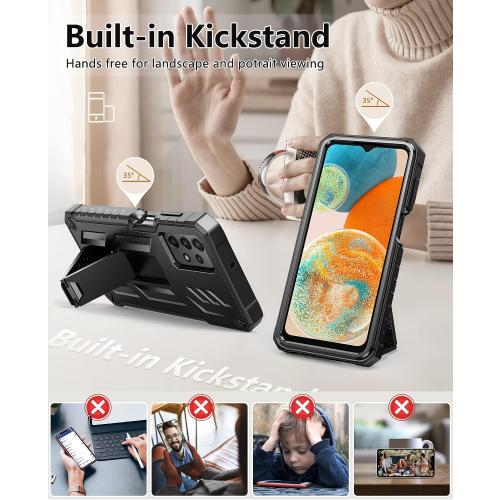 FNTCASE for Samsung Galaxy A23 5G Case with Built-in Screen Protector