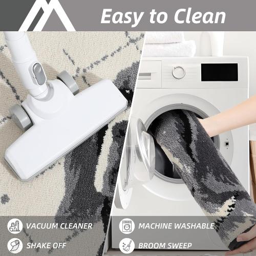 COSY HOMEER Dog Door Mat 32x48 Dirt Trapper Entryway Rugs Absorbent Funny Welcome Mat Washable Non Slip Entry Rugs,Grey