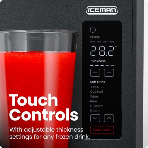 Iceman by Chefman Slush-Ease 68oz Slushie Machine, 48oz Liquid Capacity Frozen Drink Maker & Slushy Machine with 5 Presets and LED Display, Perfect for Frozen Margaritas, Frappes, Smoothies & Shakes