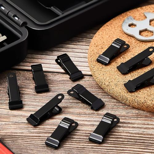 10 Pcs Metal Mini Clamps Mini Spring Clamp Crocodile Alligator Clips 1/2 Inch Wide for Work, Smooth Jaw, 5/16 Inch Capacity (Black)