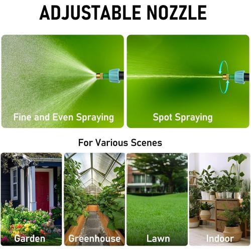 2 Gallon Battery Powered Garden Sprayer, Electric Backpack Sprayer, Garden Yard Lawn Sprayer with 5 Mist Nozzles & Retractable Wand & Adjustable Strap for Lawn, Weed, Yard