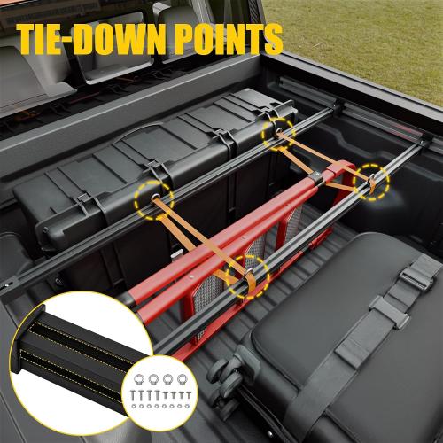 Cargo Bars Compatible with 2022-2025 2026 Ford Maverick Truck Bed Rack Crossbars Divider Pickup Side Rail Bars Sliding T-Slot Crossbars for 2024 Maverick Accessories (2PCS)