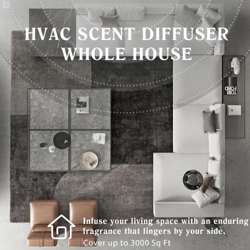 untested Hotel Scent Diffuser with Power Cold Air Technology, Aroma Scent Air Machine for Home, HVAC Scent Diffuser Cover Up to 3000 Sq. Ft | Commercial Waterless Aromatherapy Diffuser for Large Room - Black
