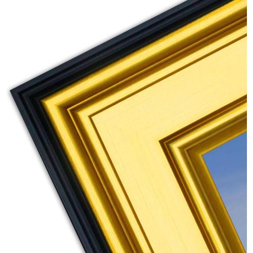 Size 20x24 Distressed Black & Gold Ornate Antique Picture Frame – Vintage Wall Frame for 20x24 Photos, No Mat – Decorative Baroque Style for Home or Gallery Display