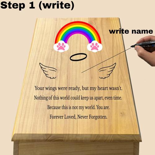 Handmade Pet Casket Pine Wood Coffin for Dogs,Cats|Pet Memorial Burial Box,Wooden Box（Inside 15.7 L x 9.1 W x 6.3 H Pink X-Small