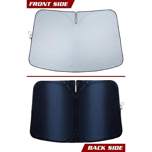 Magnelex Tesla Windshield Sunshade for Model 3/Y | Reflective 240T Material Sun Shade with Mirror Cut-Out | Foldable Sun Shield