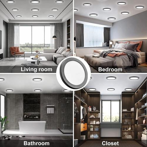 7 Inch Small LED Flush Mount Ceiling Light Dimmable,5000k Daylight Ultra Slim Round Flat Panel Ceiling Light Fixture,Modern Ceiling Lamp for Closet,Kitchen,Bathroom,Hallway(1 Pack)