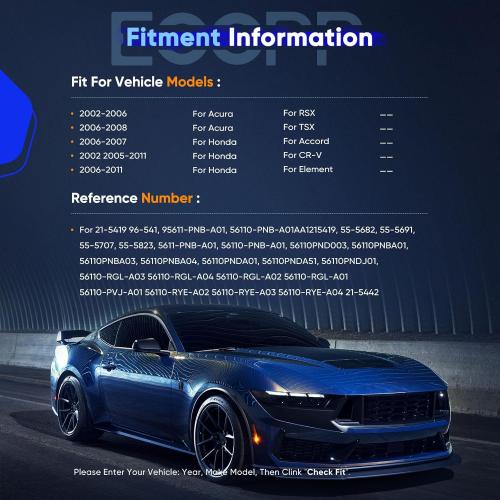 ECCPP Power Steering Pump for Acura RSX 2002-2006 for TSX 2006-2008 for Honda for Accord 2006 2007 for CR-V 2002-2011 for Element 2006-2011 Power Assist Pump for 21-5419，95611-PNB-A0