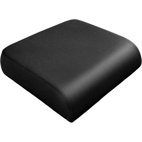 Extra Thick Large Seat Cushion -big Gel Memory Foam Cushion with Carry Handle Non Slip Bottom - Pain Relief Coccyx Cushion for Wheelchair Office Chair (Black (1PACK))