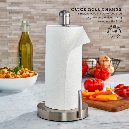 Kamenstein Perfect Tear Paper Towel Holder, 13-Inch, Silver