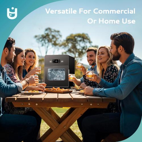 EUHOMY Ice Ball Maker Countertop, 144Pcs/day, 4Pcs Ready in 40Mins, Self-Cleaning, Sphere Ice Maker Machine with Crystal Clear Ice for Whiskey/Brandy/Rum