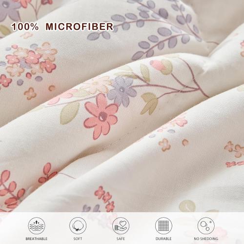 Size medium Cotton Comforter   Pink Floral Design, Soft n Cozy