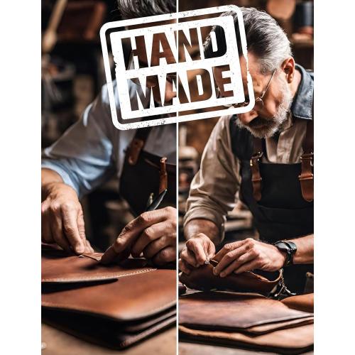 Handcrafted Genuine Leather Wallets, Minimalist Cardholders, and Passport Covers, Handmade Gift Chestnut Trifold Wallet