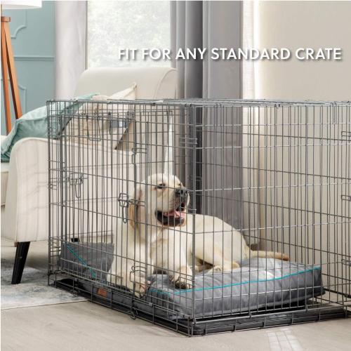 Bedsure Washable Dog Beds Large Sized Dog - 3 Inch Thicken Up to 80lbs Pet Mat Pillows with Removable Washable Cover, Grey