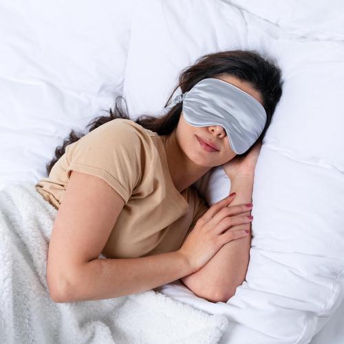 100% 22Momme Mulberry Silk Sleep Mask, Filled with Premium Mulberry Silk, Silk Eye mask for Sleeping Women, Sleep mask for Side Sleepers Perfect fit Adjustable Light Blocking Silk Sleep mask Gift